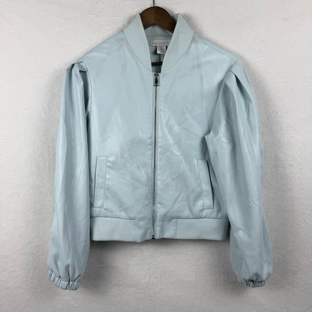 House of Harlow 1960 Vegan Faux Leather Bomber Jacket Women’s Size Medium